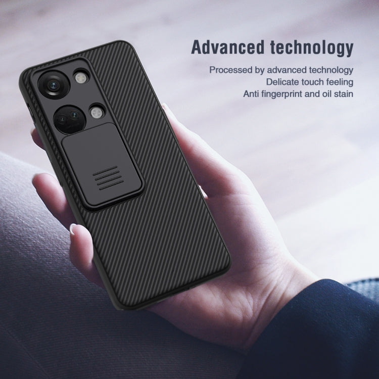 For OnePlus Ace 2V NILLKIN Black Mirror Series Camshield PC Phone Case(Black)