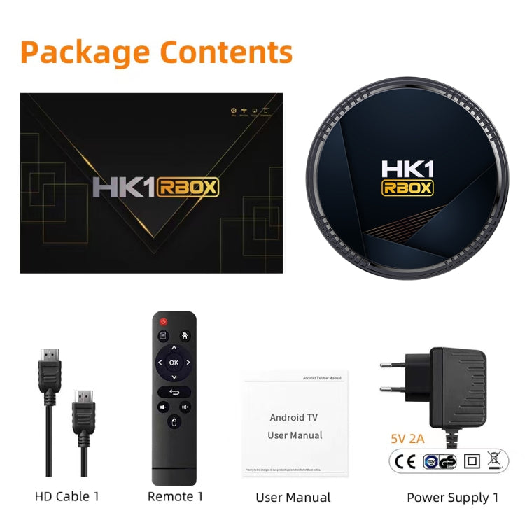 HK1RBOX H8-H618 Android 12.0 Allwinner H618 Quad Core Smart TV Box, Memory:4GB+64GB(US Plug)