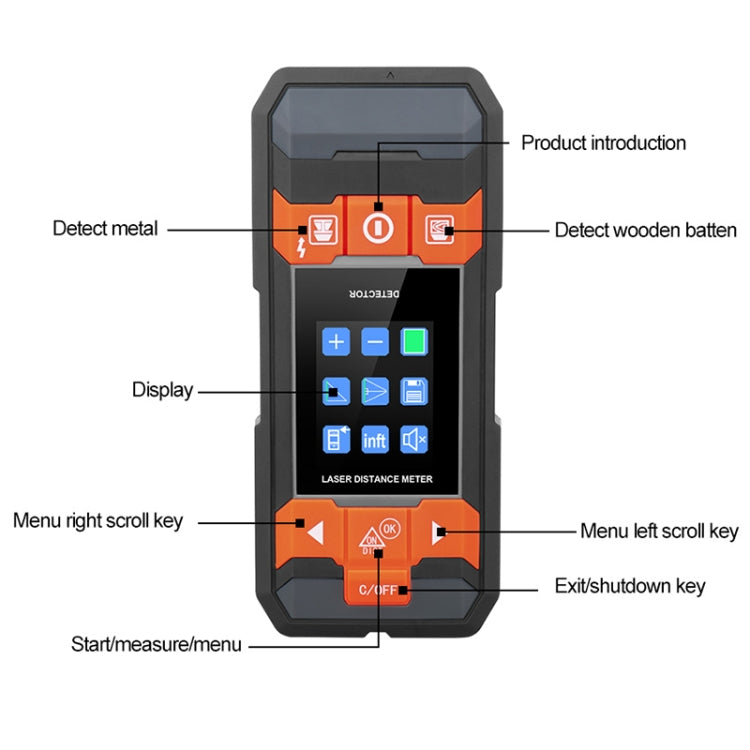 GVDA GD210DG Handheld Green Light Metal Detector