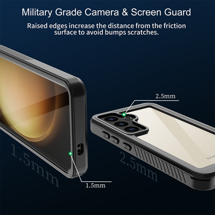 For Samsung Galaxy S24+ 5G RedPepper IP68 Waterproof Phone Case(Black)