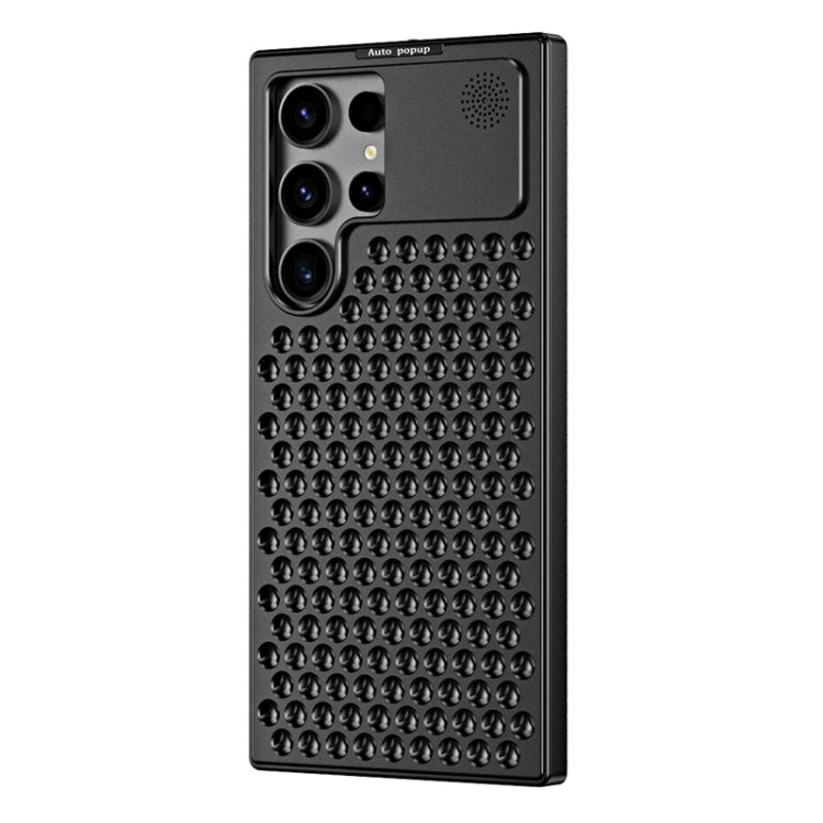 For Samsung Galaxy S24 Ultra 5G R-JUST RJ58 Aromatherapy Metal Cooling Phone Case(Black)