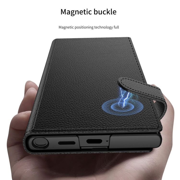 For Samsung Galaxy S24 5G GKK Flip Wallet Leather Phone Case, Without Pen(Carbon Fiber Texture)