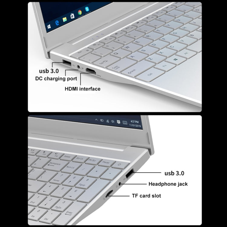 V8 15.6 inch Ultrathin Laptop, 32GB+2TB, Windows 10 Intel Processor N95 Quad Core(Silver)