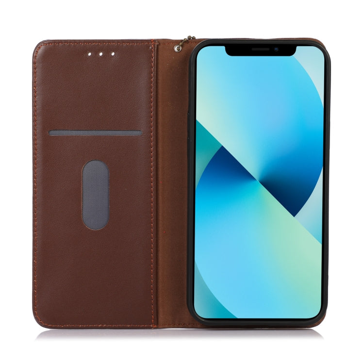 For OPPO Find X5 Pro 5G KHAZNEH Nappa Top Layer Cowhide Leather Phone Case(Brown)