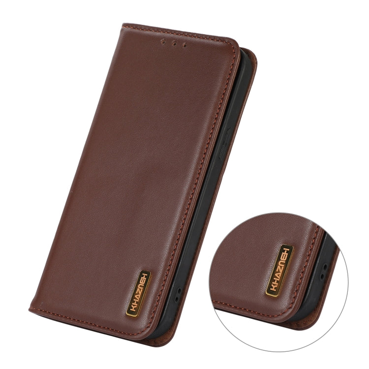 For OPPO Find X5 Pro 5G KHAZNEH Nappa Top Layer Cowhide Leather Phone Case(Brown)