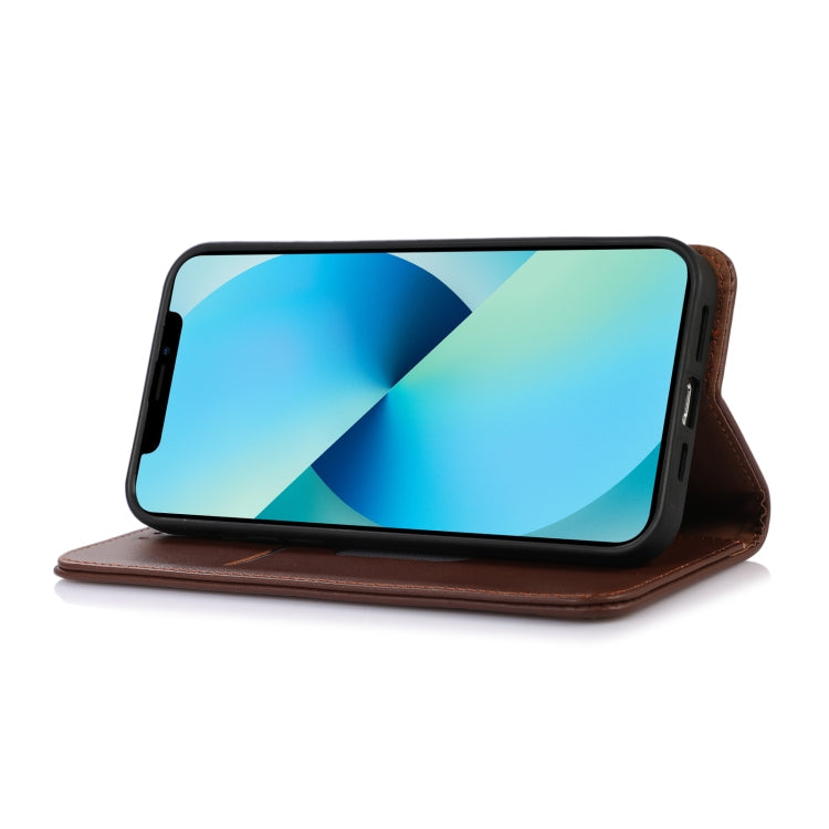 For OPPO Find X5 Pro 5G KHAZNEH Nappa Top Layer Cowhide Leather Phone Case(Brown)