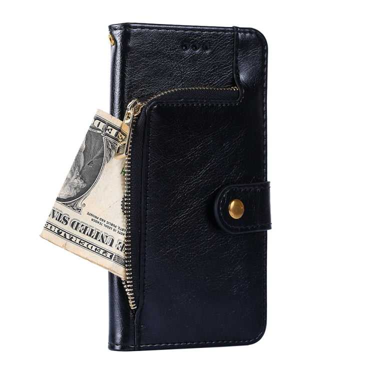 For OPPO Reno8 Pro+ 5G Zipper Bag PU + TPU Horizontal Flip Leather Phone Case(Black)