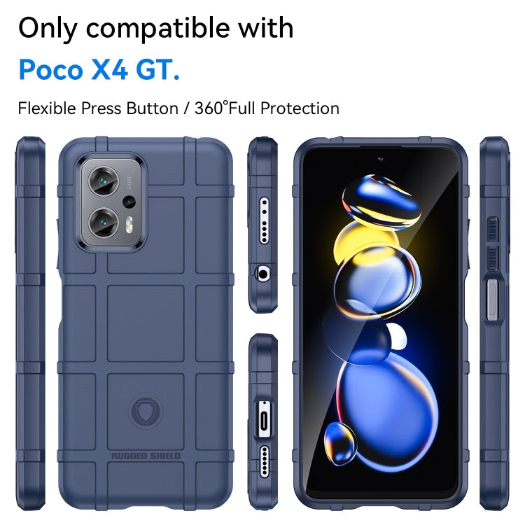 For Xiaomi Poco X4 GT Full Coverage Shockproof TPU Case(Blue)