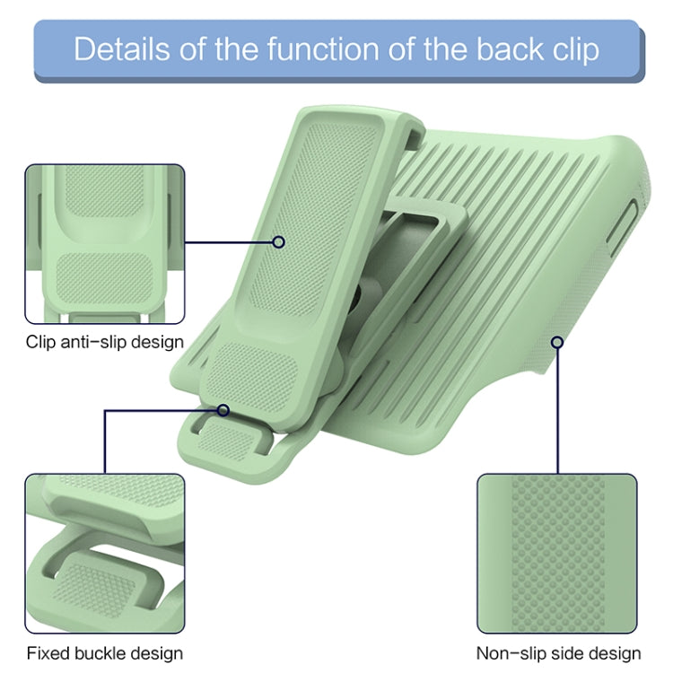 For iPhone 14 Explorer Series Back Clip Holder PC Phone Case (Yellow)