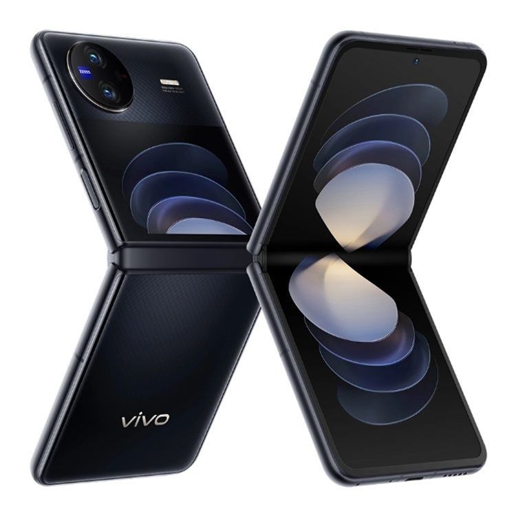 vivo X Flip 5G, 50MP Camera, 12GB+512GB, Dual Back Cameras, Side Fingerprint Identification, 4400mAh Battery, 6.74 inch + 3.0 inch Android 13.0 OriginOS 3 Qualcomm Snapdragon 8+ Gen1 Octa Core up to 3.0GHz, NFC, OTG, Network: 5G (Black)