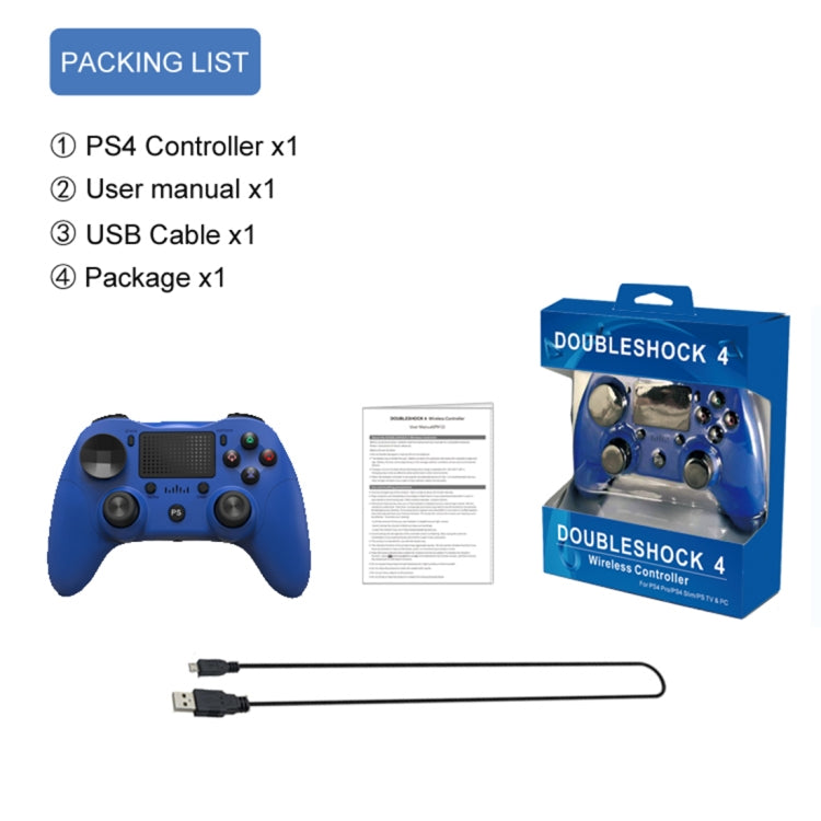 P912 Wireless Bluetooth Game Handle Controller for PS4 / PC(Blue)