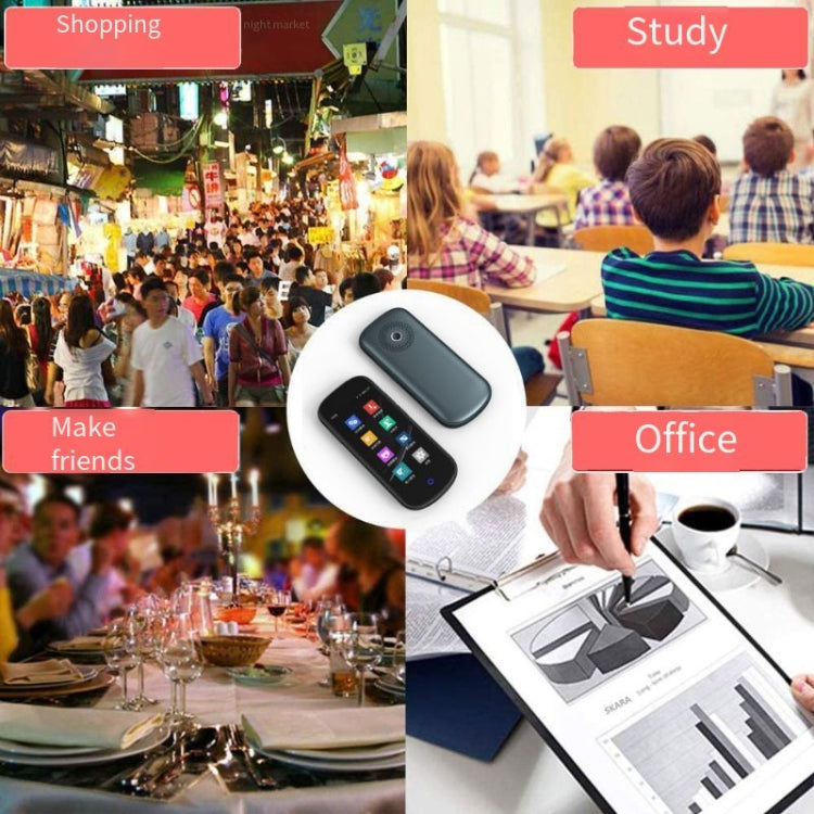 V12 4G Smart Voice Photo Scan Translator 4.0 Inch Touch Screen Wifi, Support Multi-language Offline Portable Translator