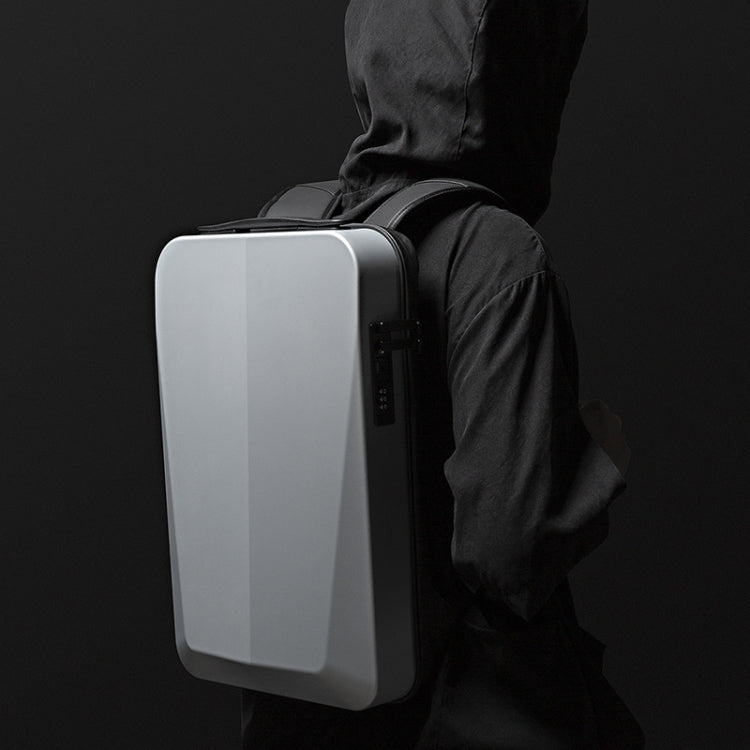 BANGE BG-22201 Business Hard Shell Computer Bag Men Backpack Waterproof Luggage(Silver White)