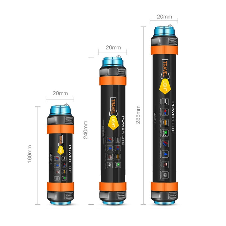 T25 Outdoor LED Camping Light Multi-Function Emergency IP68 Waterproof Flashlight with Mosquito Repellent / Warning Function