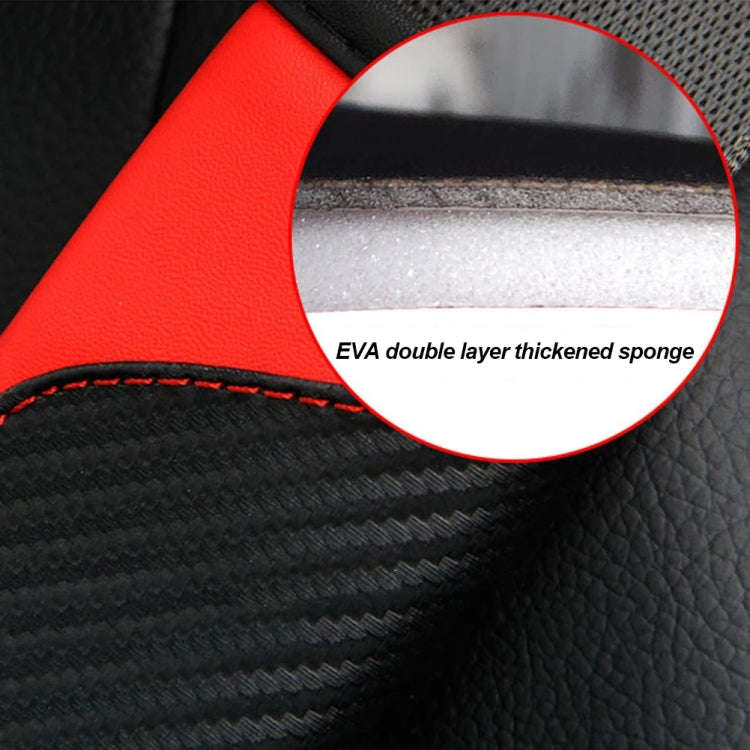 Car Seat Belt Cover Carbon Fiber Leather Auto Seat Shoulder Protection, Style: Crown Black