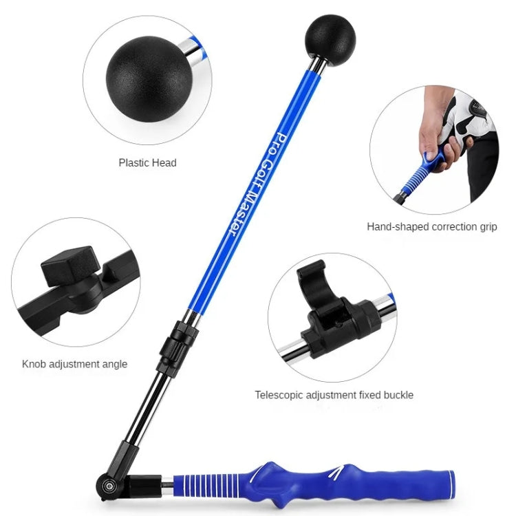 PGM HGB023 Foldable Golf Swing Trainer Correction Practitioner Adjustable Length Angle Trainer For Beginner(Blue)