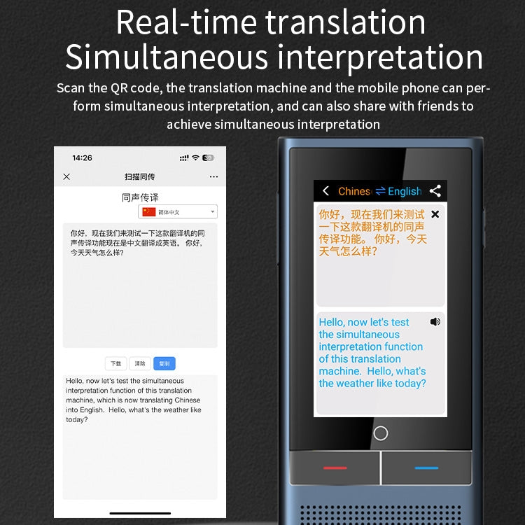 Z6 4G Version 3.1 inch Screen Smart Voice Translator for Business Travel 1GB+16GB Support 138 Languages Inter-Translation (Black)