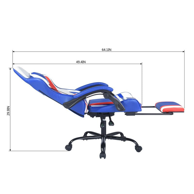 Faux Leather High-Back Ergonomic Racing Game Chair