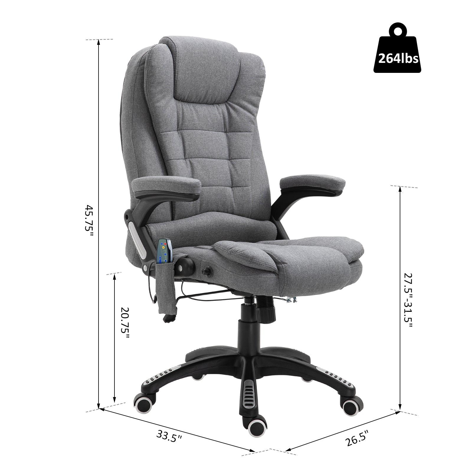 Massage Office Chair High Back Executive Chair with Lumbar Support Armrest