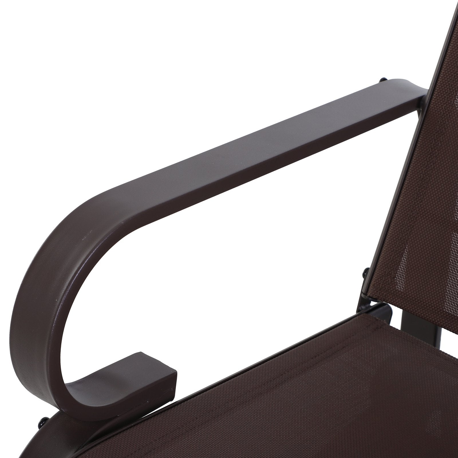 Metal Mesh Fabric Single Outdoor Patio Glider Rocking Chair