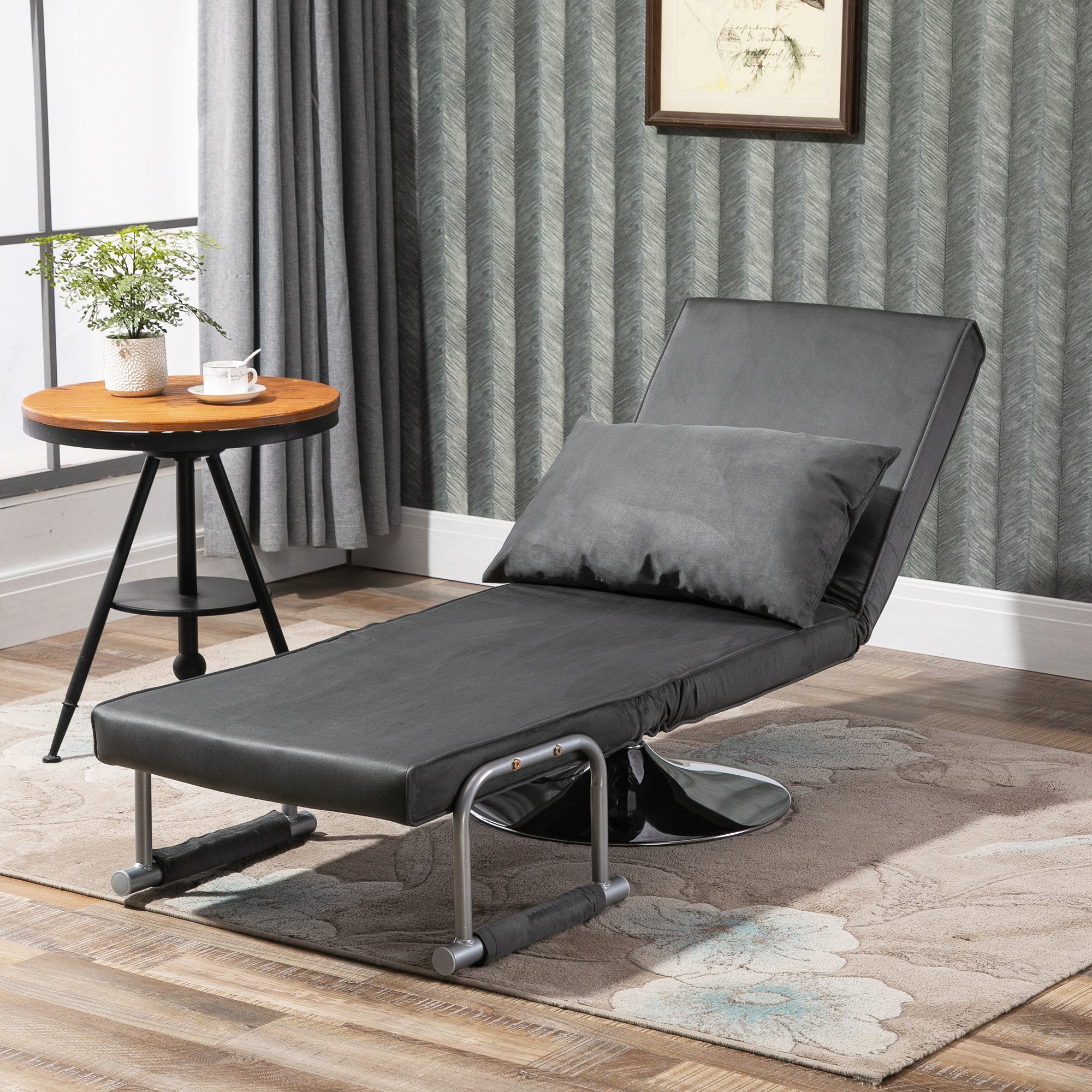 3-N-1 Sofa Chair Bed with 5-Position Adjustable Backrest and Seat Height