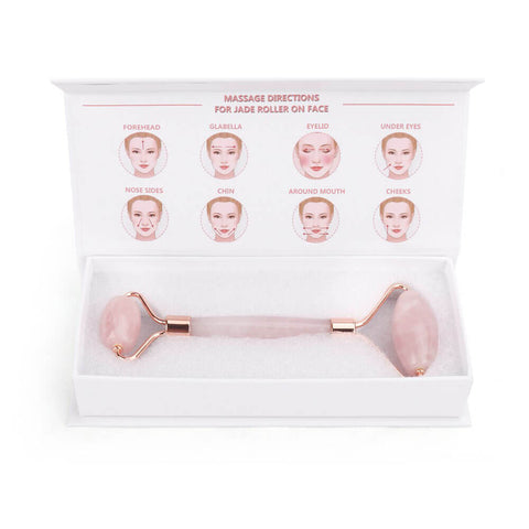 Deinlai rose quartz roller package