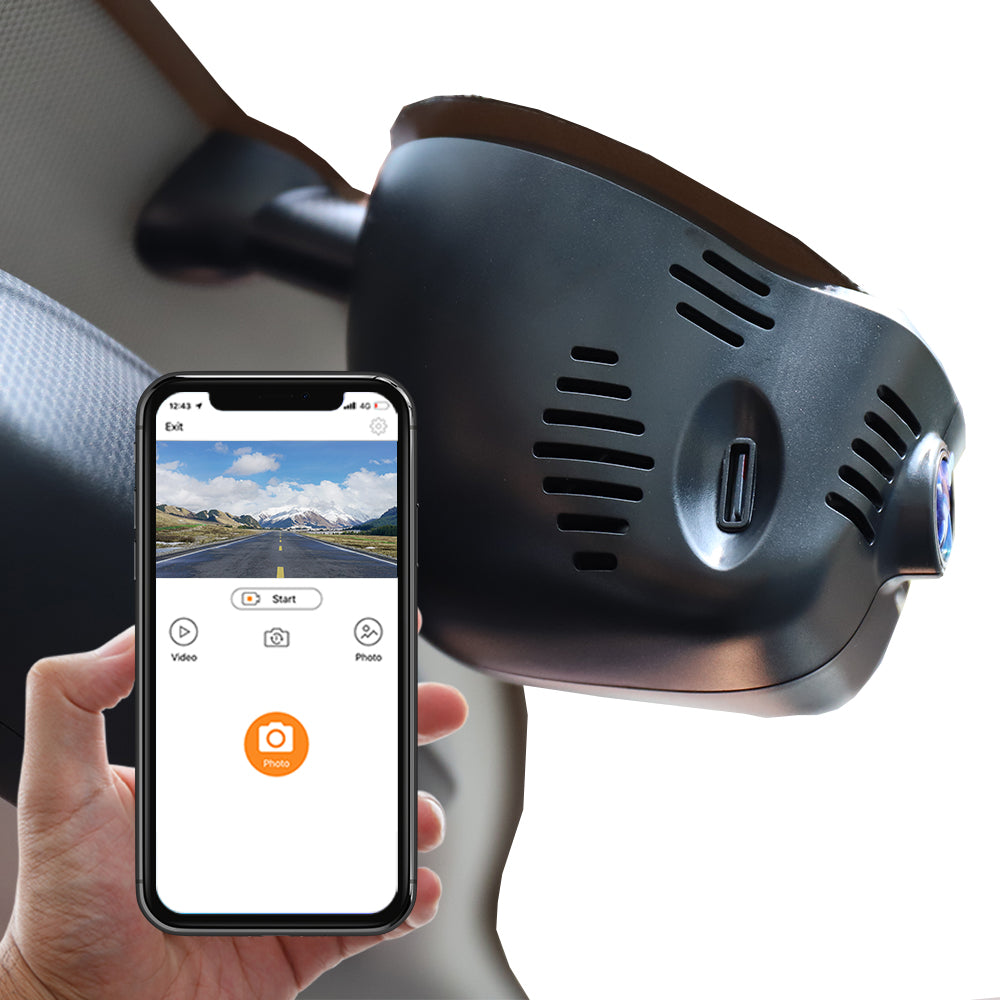 FITCAMX Dash Cam 4K Per Mini BMW (Modello A) - Videocamera Auto WiFi Con Visione Notturna, Sensore G, 64GB, Design Integrato OEM