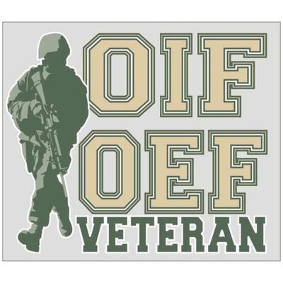 Operation Iraqi Freedom Enduring Freedom Veteran Decal