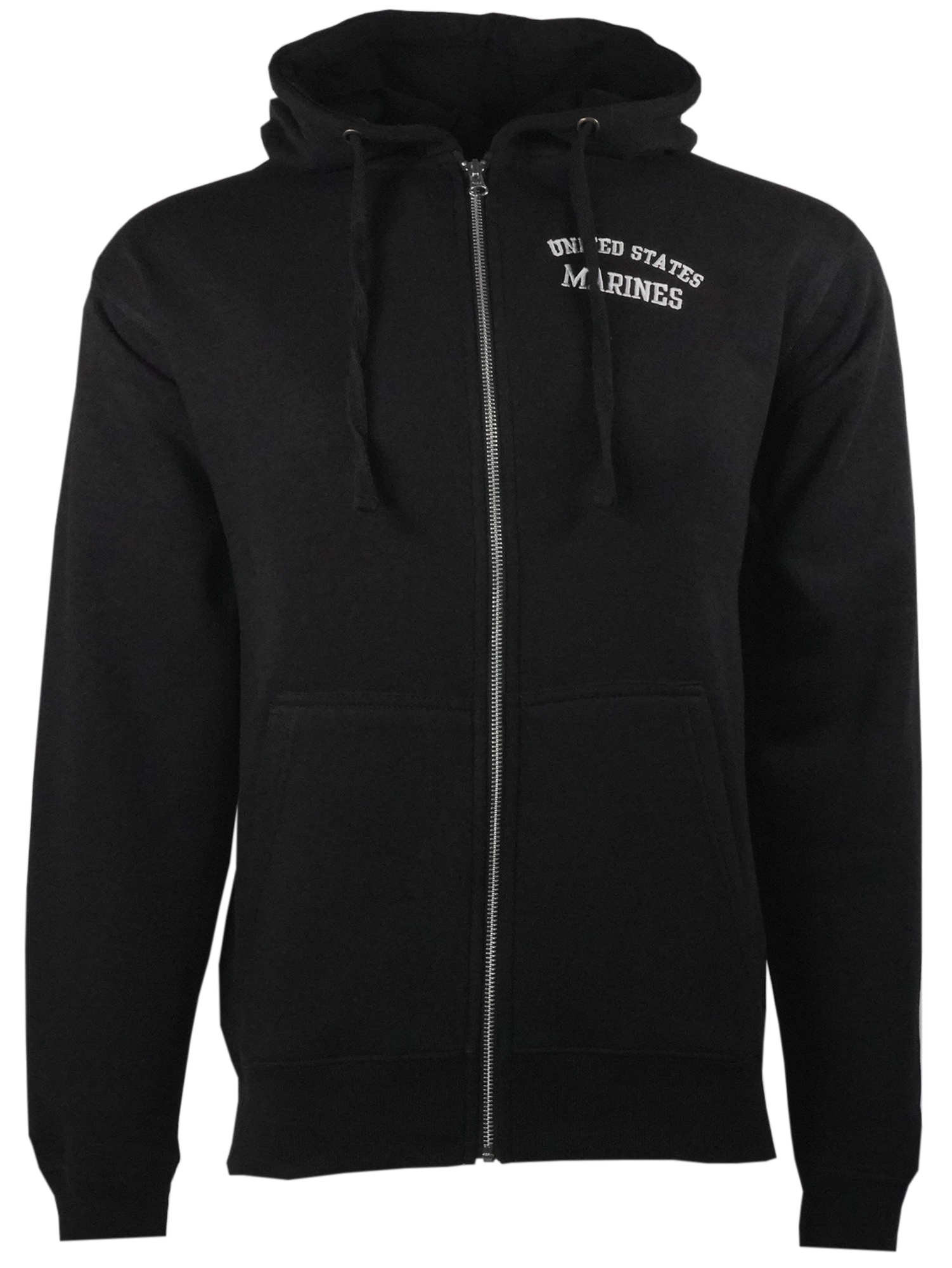 United States Marines on Fleece Zip Up Hoodie