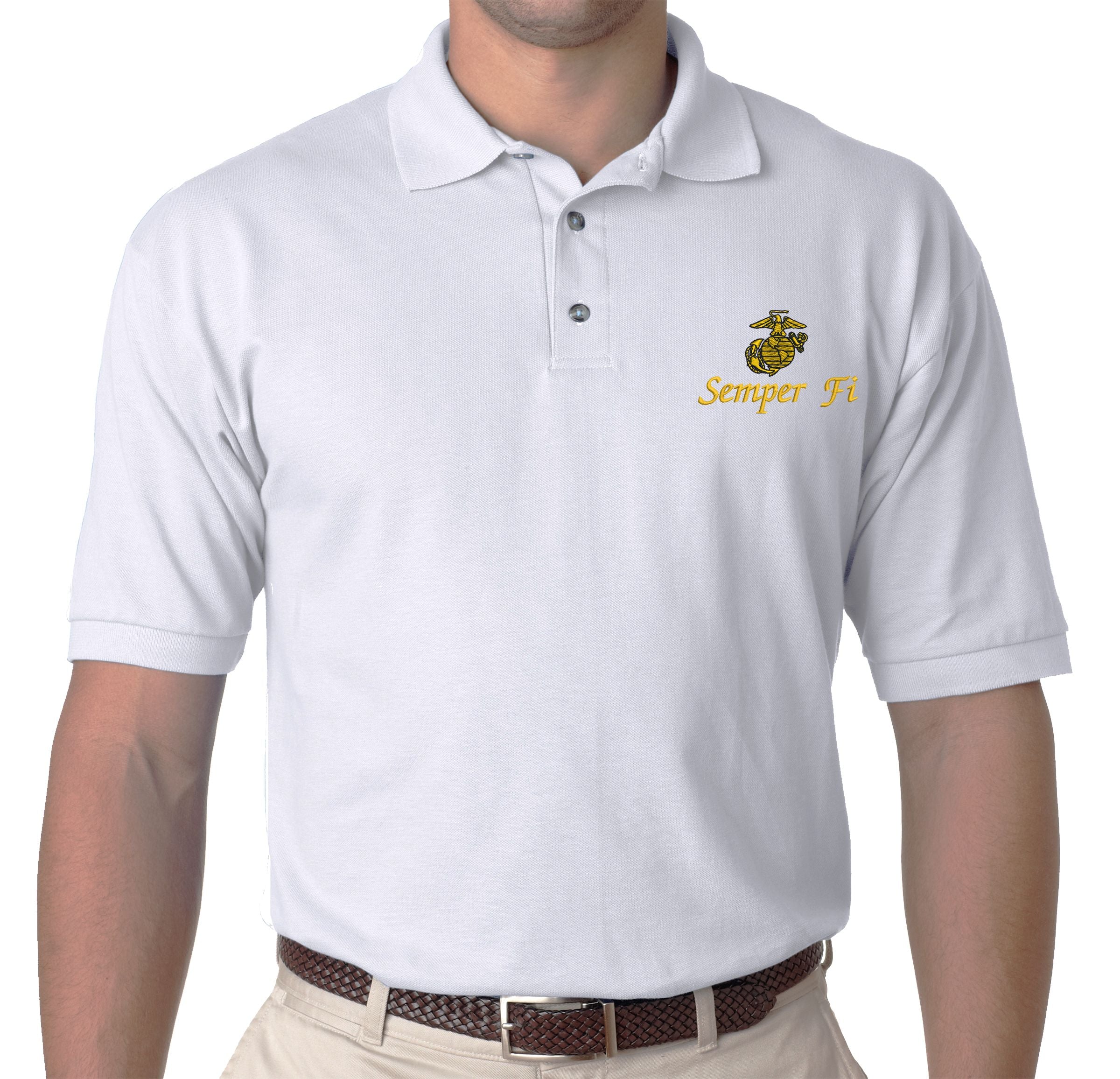 Semper Fi with Eagle, Globe and Anchor Polo Shirt