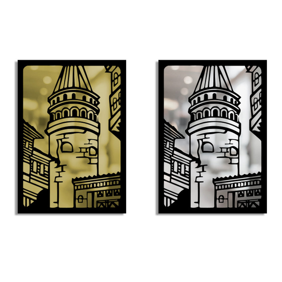 Galata Tower Wall Metal Art Merror