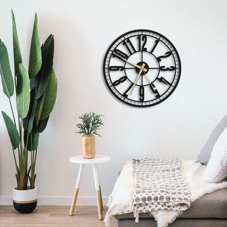 Ottoman Metal Wall Clock