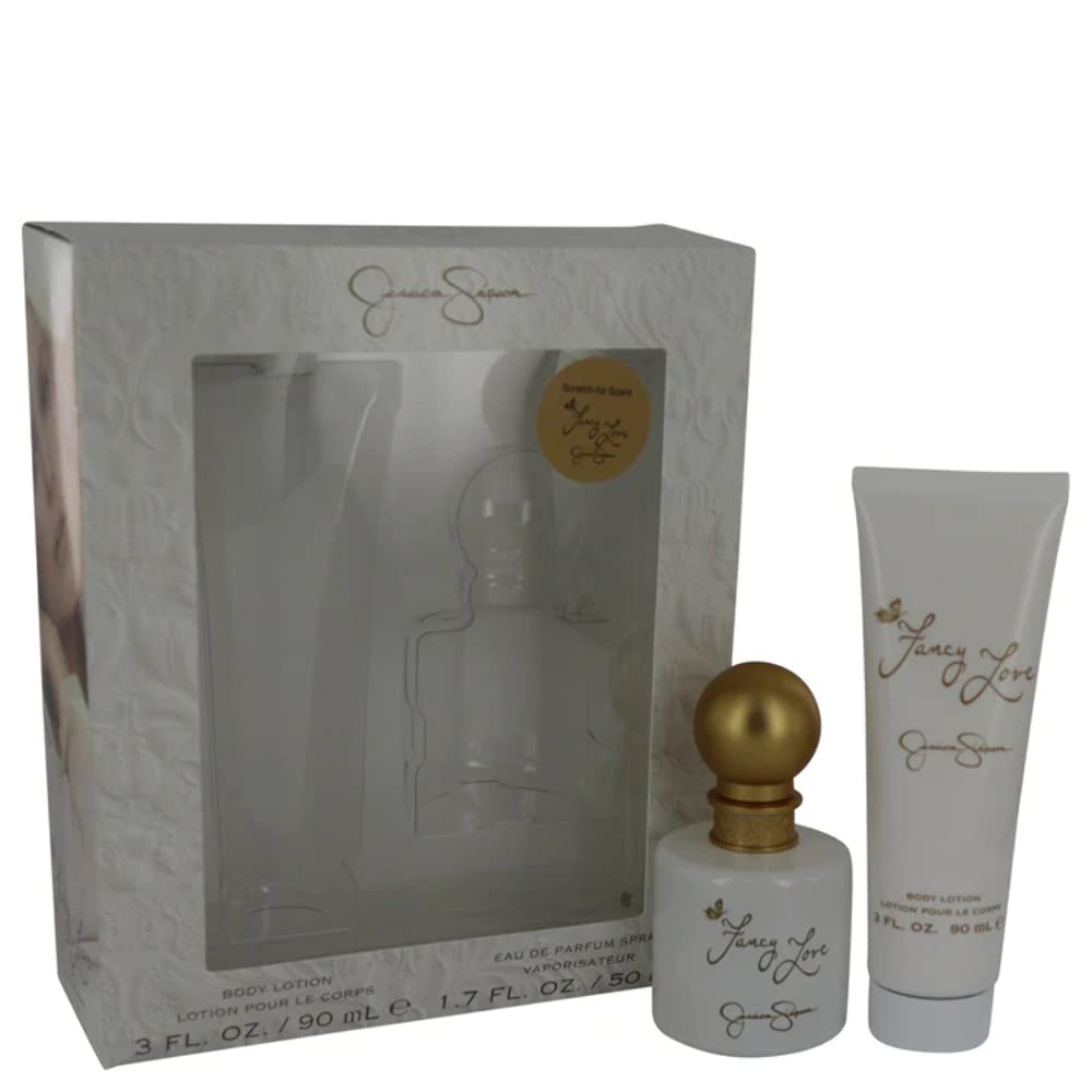 Fancy Love by Jessica Simpson 1.7 oz Parfum 3oz Body Lotion 2 Piece Gift Set,