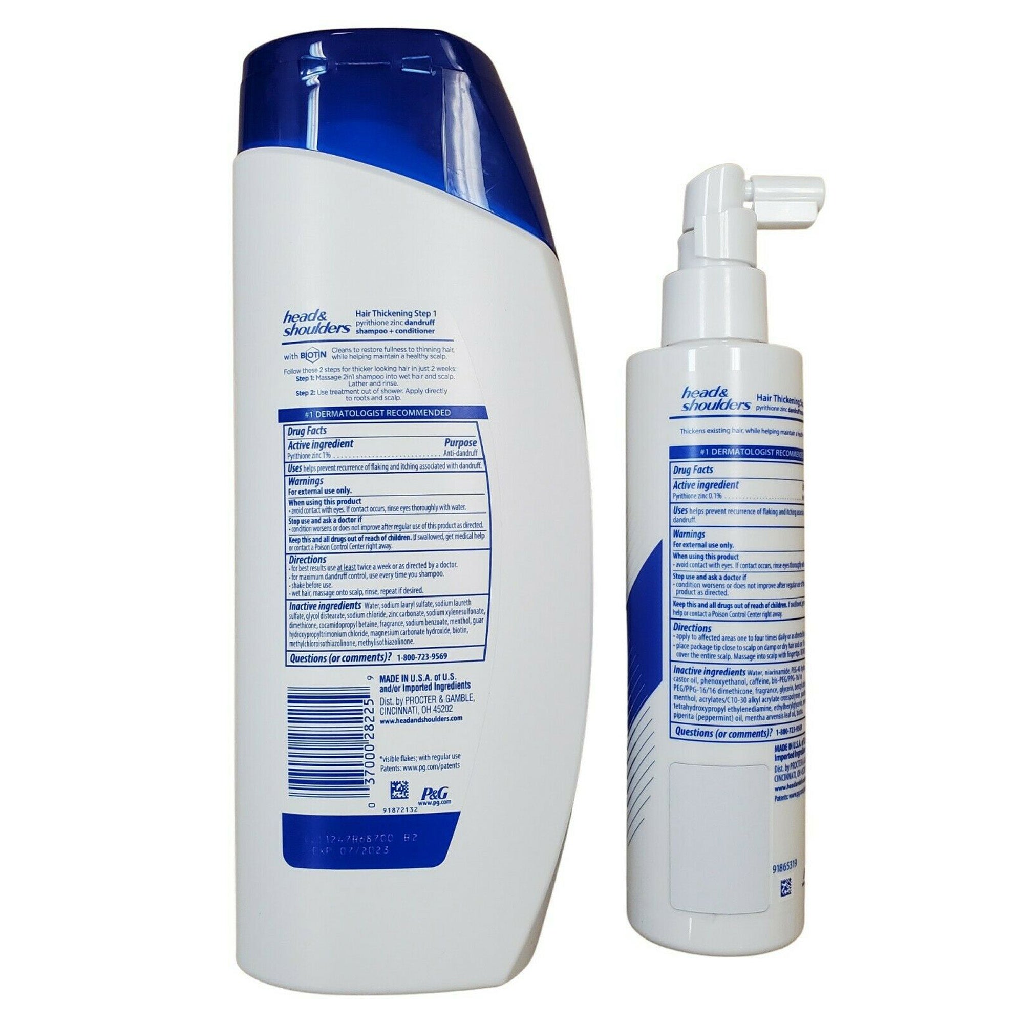 Head & Shoulders Hair Thickening 2 in1 Shampoo, Conditioner, Treatment 23.7-6.7OZ