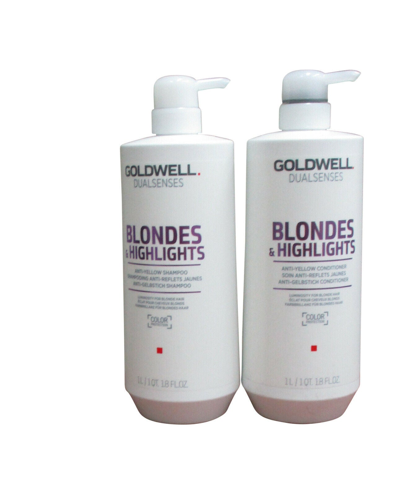 Goldwell Dualsenses Blonde Highlights Anti-Yellow Shampoo & Conditioner Liter Set