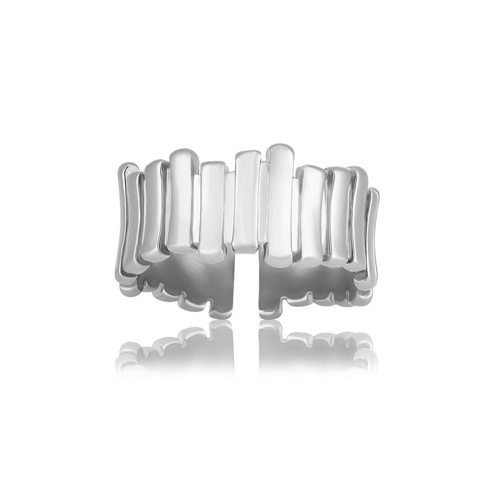 Castle Band Ring White