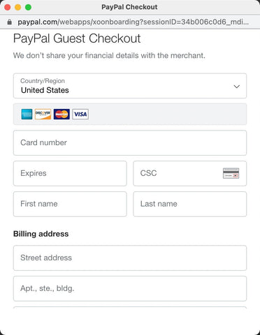 use credit card to pay through paypal