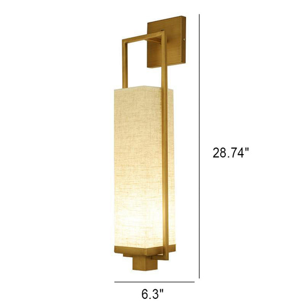 Modern Classical Minimalist Iron Cloth 1-Light Wall Sconce Lamp