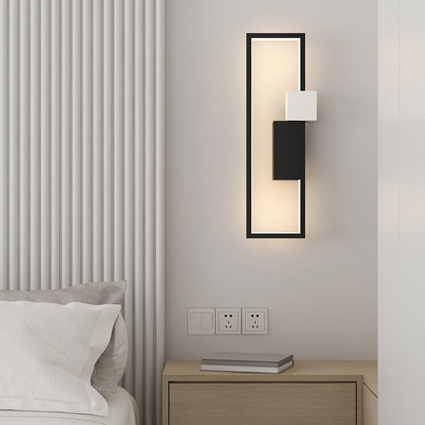 Minimalistische vierkante LED-wandlamp