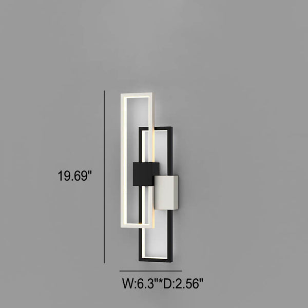 Minimalistische vierkante LED-wandlamp