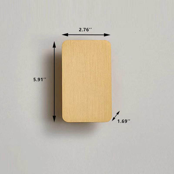 Nordic Minimalist Aluminum Rectangular Flat Panel 2-Light LED Wall Sconce Lamp