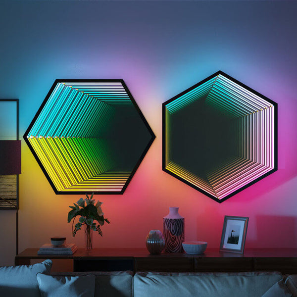 Kreative sechseckige/achteckige LED-Wandleuchte RGB – BulbSquare