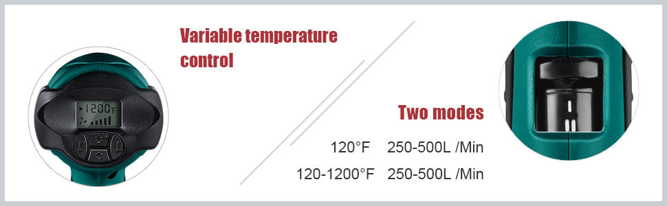 Professional Heat Gun w/variable Temperature Dial Model Tmhg-V