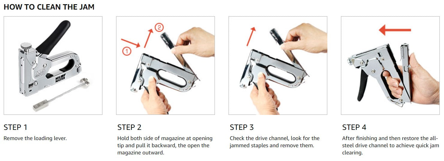 Staple Gun NEU MASTER, 3 in 1 Heavy Duty Staple Gun with Stapler Remover and 2000Pcs Staples, Manual Staple Gun for Upholstery, Fixing Material, Decoration, Carpentry, Furniture