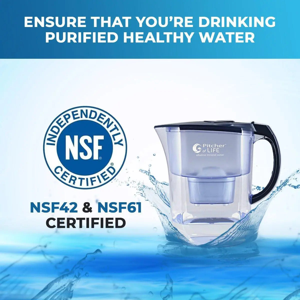 Alkaline Water PITCHER OF LIFE?  Improved 2024 - Super Alkaline Water Filter Pitcher