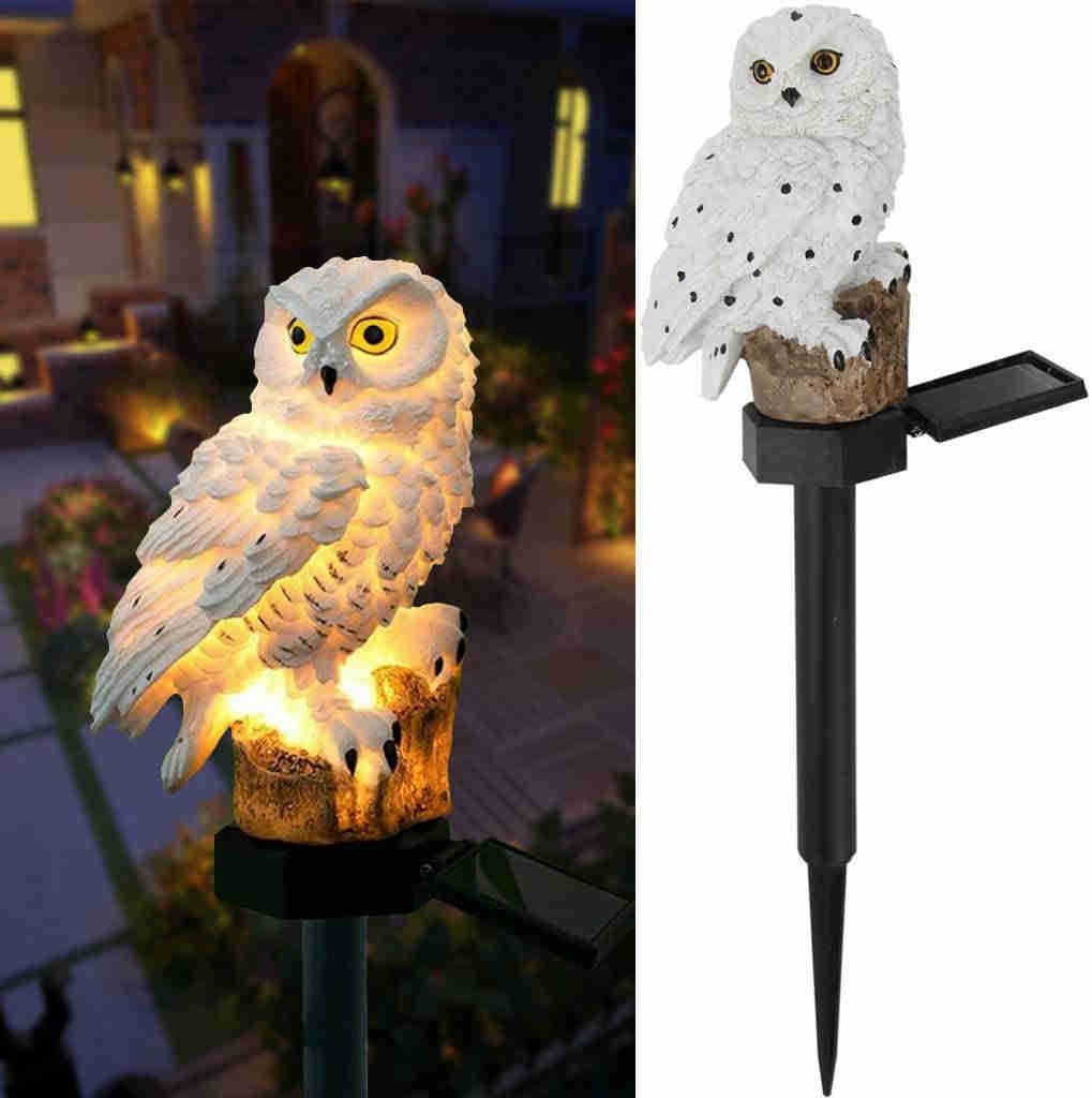 Outdoor Decorative Resin Owl Solar LED Lights
