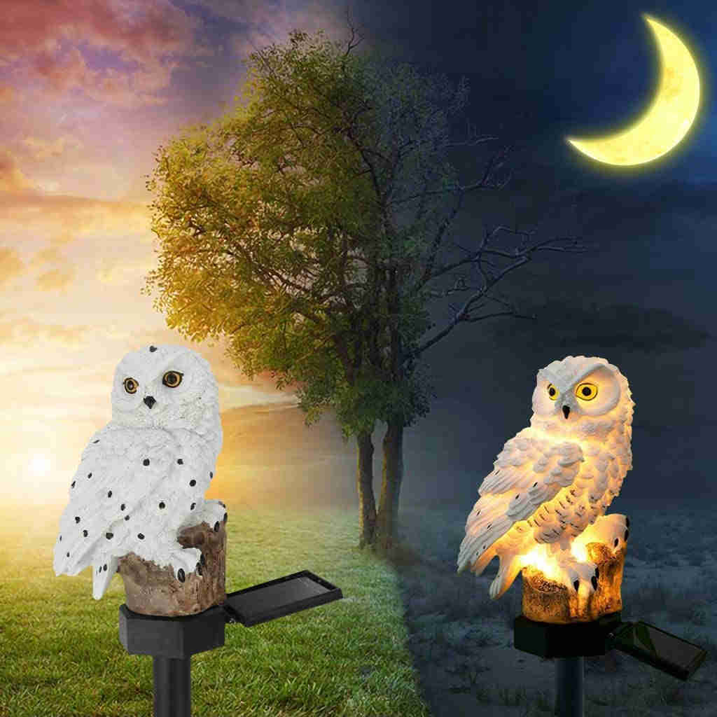 Outdoor Decorative Resin Owl Solar LED Lights