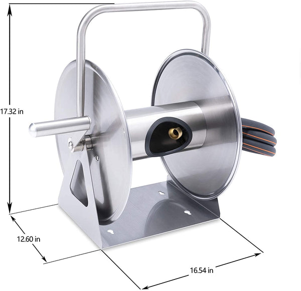 Retractable Metal Garden Hose Reel Can Hold Up 80 ft Hose