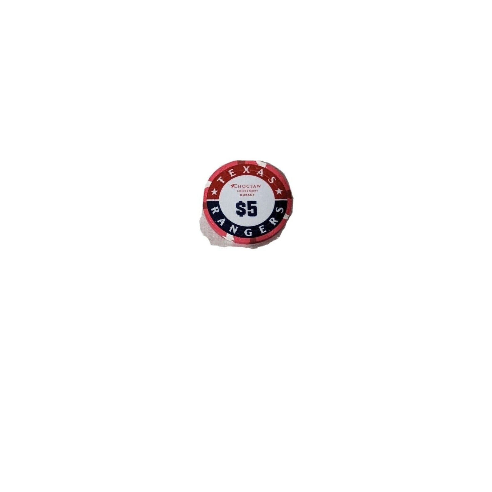 Choctaw Casino Texas Rangers Limited Edition $5 Red Poker Chip