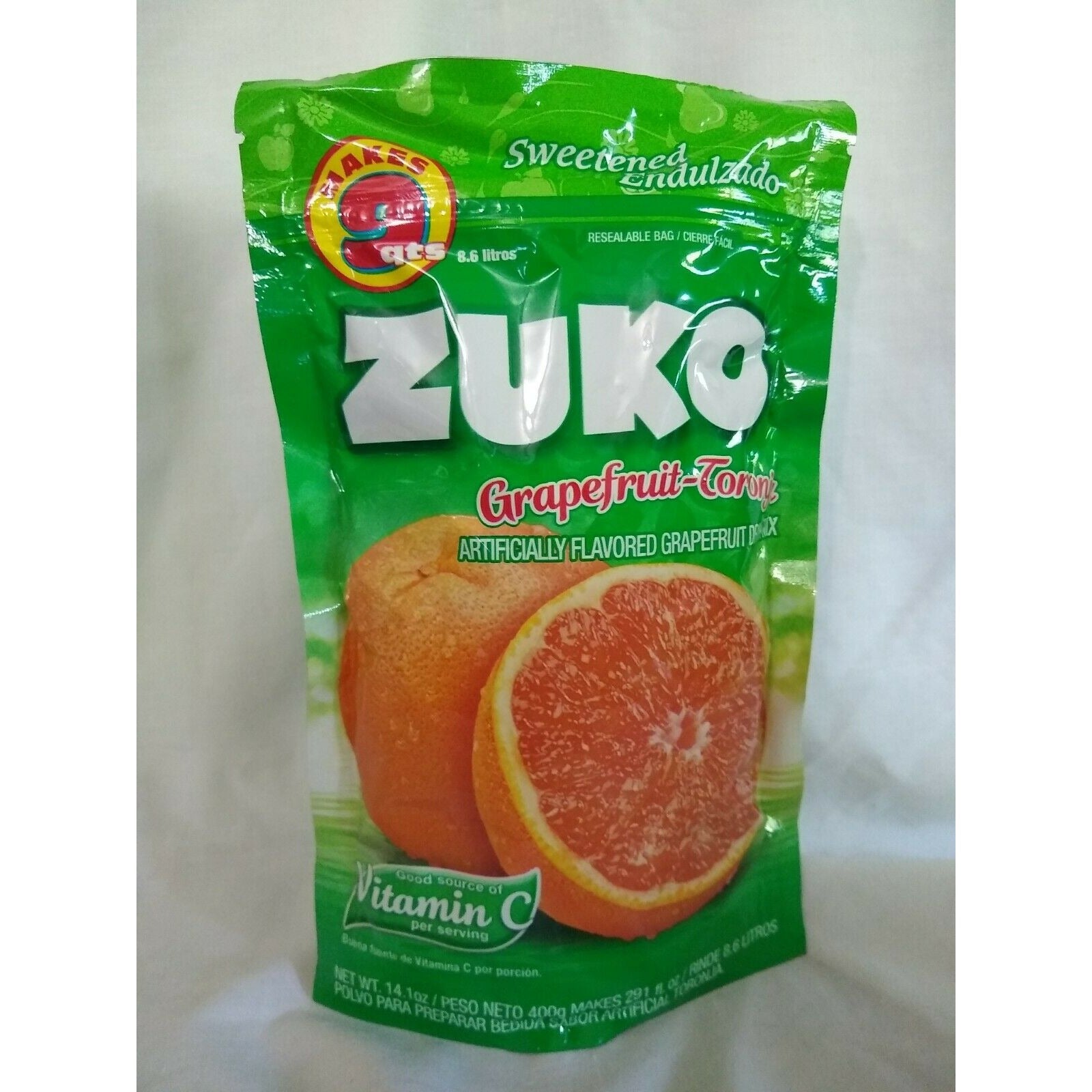 Zuko Aguas Frescas Grapefruit (Toronja) Flavored Drink Mix 14.1 oz. Package